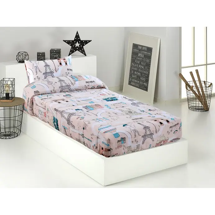 DHESTIA HOME Edredón Ajustable Infantil Niñas Ohlalá Dhestia Home + Cojín - 1