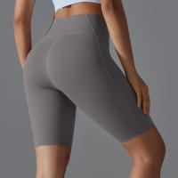SSITO Pantalones cortos con bolsillos para Gimnasio y Yoga, pantalones cortos de secado rápido para trotar, entrenamiento de Cycling activo, Pantone cortos de Gimnasio para entrenamiento, Fitness, High Belt - details 25