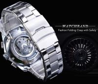 Reloj Mecánico Forsining Para Hombre Estilo Negocios Dial Negro Con Calendario Y Punteros Luminosos Acero Inoxidable Resistente Al Agua - details 7
