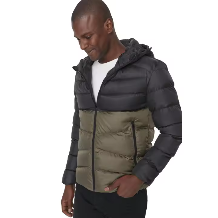 Trendyol Green Regular Fit Color Block Wind And Water Resistant Puffer Winter Jacket Tmnaw23Mo00018 - 1