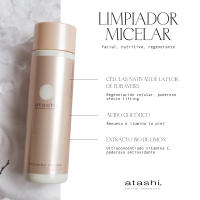Atashi Firmeza y Luminosidad | Limpiador Micelar Facial Nutritivo Regenerante | Limpia, Renueva, Hidrata e Ilumina | Con Edelweiss, Vitamina C y Ácido Glicólico | Apto Piel Sensible 250 ml - details 5