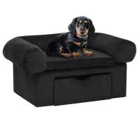 vidaXL Sofá para Perros con Cajón Felpa 75x50x38 cm Mascotas Gatos Suave Color Gris,  Gris oscuro,  Negro y mas - details 2