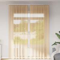 vidaXL Cortinas de gasa con bolsillos para varillas 2 uds. en color Blanco/Rosa/Rosa claro y más | protección solar decorativa para ventanas hogar oficina dormitorio fácil de instalar - details 5