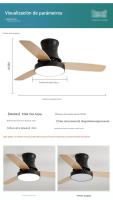 Candelabro Ventilador Colgante de 48 pulgadas con Candelabro Ventilador de techo Cinturatible n de Luz Gran Viento Velocidad de 3 velocidades Ventilador de Madera - details 2