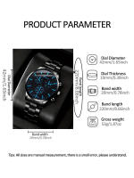 Reloj De Cuarzo Para Hombre Con Correa De Aleación Negra Y Escala 2 Piezas Regalo Con Reloj De Pulsera De Aleación Negra - details 5