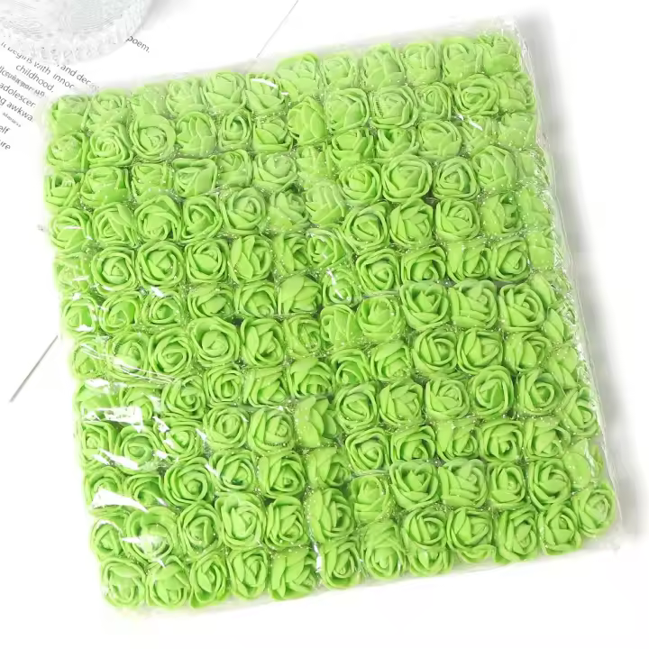 144Pcs Mini Rosas Artificiales 7.5cm Esponja Flores Falsas Para Decoración De Boda Decoración De Hogar Regalos DIY Accesorios - 1