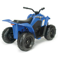 INJUSA - Quad Eléctrico Infantil Kawasaki KFX90 para Niños de 3 a 5 Años | Vehículo Infantil a Batería de 12V | con Luces LED | Pedal Acelerador | Freno Eléctrico | Botón Marcha Atrás | Velocidad Máxima 5 km/h | Licencia Oficial Kawasaki | Color Azul - details 2