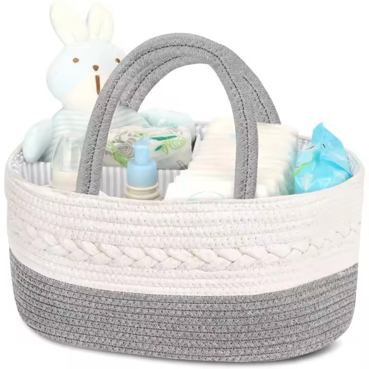 Organizador portátil cambiador, cesta de regalo, adecuado para productos para el cuidado del bebé - 1