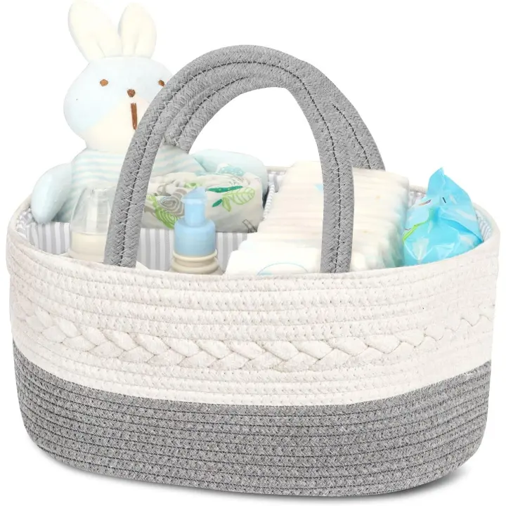Organizador portátil cambiador, cesta de regalo, adecuado para productos para el cuidado del bebé - 1