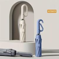 Paraguas Automático De 105CM Resistente Al Viento Y Agua Para Hombres Con Mango De Gran Tapa Y Costuras Fortalecidas Tamaño Grande - details 4