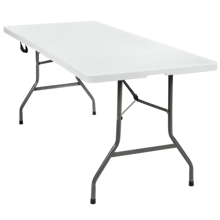 Tectake - Mesa de camping plegable 183 x 76 x 74 cm  Montaje y desmontaje rápido  Prácticas asas integradas  Plegable - 1