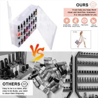 Organizador Portátil De Esmaltes De Uñas Con Doble Lado Y 6 Divisores Ajustables Almacenamiento Para 48 Botellas Transparente - details 1