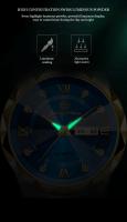 Reloj De Pulsera Para Hombre POEDAGAR Marca De Lujo Impermeable Luminoso Con Fecha Y Día De La Semana Acero Inoxidable Quartz - details 5