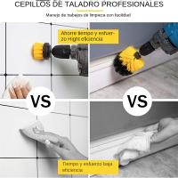 Juego De 3 Piezas De Cepillo De Perforación Para Limpieza De Baño Y Pisos Conexión Multifuncional Seguro Y Duradero - details 3