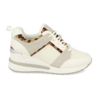 Davinia Shoes Zapatillas Mujer de Estilo Casual, con Cuña, Estampado de Leopardo y Cierre de Cordones Primavera Verano 2020 Shoes&Blues.es CB-1042-Blanco - details 0