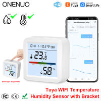 Sensor De Temperatura Y Humedad ONENUO Tuya WIFI Smart Life Compatible Con Alexa Control Remoto Por App Backlight Thermometer Hygrometer - details 1
