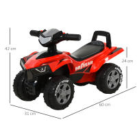 HOMCOM Quad Correpasillos para Niños Mayores de 18-36 Meses Coche Cuatrimoto con Funciones de Luces Bocina y Espacio Secreto de Almacenaje 60x31x42 cm - details 2