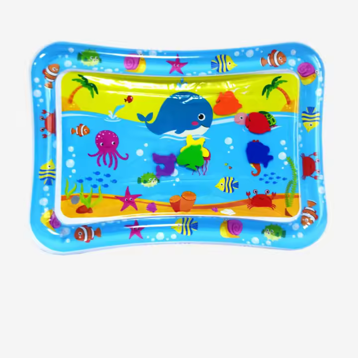 Alfombra De Agua Inflable Para Bebé Juguetes Educativos De Verano Para Niños Recién Nacidos Y Bebés Menores De 3 Años Alfombra De Juego Con Diseño De Animales Material PVC Ecológico - 1