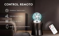 Ventilador de Mesa, Ventilador Silencioso Potente con Mando a Distancia, Auto Oscilación, 3 Velocidades, Ventiladores de Sobremesa Recargable para Oficina, Dormitorio y Cámping - Blanco - details 3