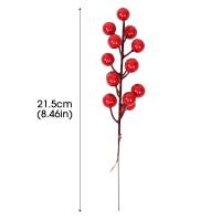 Rama Artificial De Bayas Navideñas Para Adorno De Árbol De Navidad Decoración De Fiesta De Boda Rojo PVC Útil En Aniversarios Y Exhibiciones - details 8