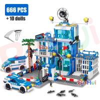 Conjunto De Modelos Militares SWAT Estación De Policía Carcel Y Barco Para Juguete DIY De Bloques De Construcción Unisex - details 4