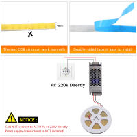 Tira LED COB Flexible 3MM Ancho Para Decoración Del Hogar 384Leds/M 3000K 4000K 6000K Calor/Natural Blanco DC 12V 24V Sin Protección Contra El Agua - details 15