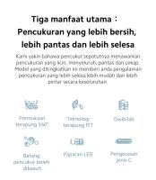 Afeitadora Eléctrica XIAOMI MIJIA S500 Trimmer De Barba Con Tres Cuchillas Cabeza Flotante Para Hombres Afeitadora Seca Y Húmeda Máquina De Afeitar - details 1