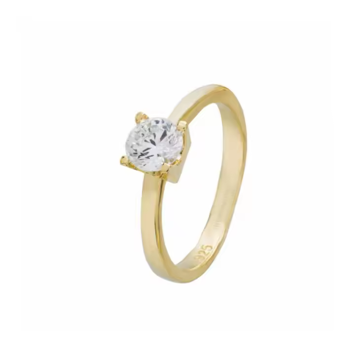 Anillo Solitario Dorado - SRN-201-096 - 1