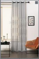 Cortinas de visillo lino y poliéster con líneas horizontales en la parte inferior.con diseño dee lienas150x260.Decoracion para hogar y oficina. - details 5