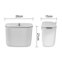 Bandeja De Cocina Montada En La Pared Con Papel Toalla Y Cesta De Basura Ecológica De 7L Con Tapa Contenedor De Residuos Para Encimera - details 9