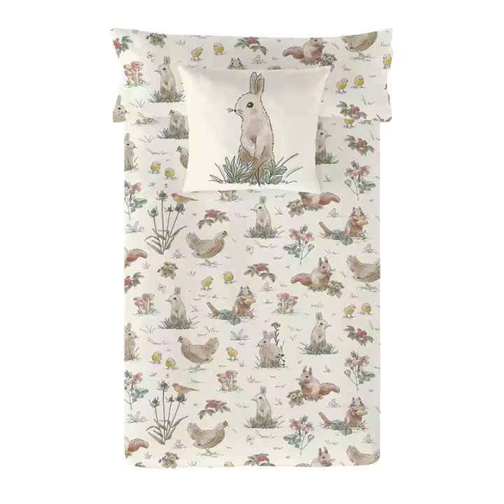 FUNDA NORDICA INFANTIL 100% ALGODÓN alm est SPRING FIELD ICEHOME - 1