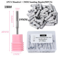 Kit De 50 Piezas De Bandas De Lijado Para Uñas Mini 3mm Con Brocas Y Mandril Accesorios Eléctricos Para Manicura Eliminador De Piel Muerta - details 7