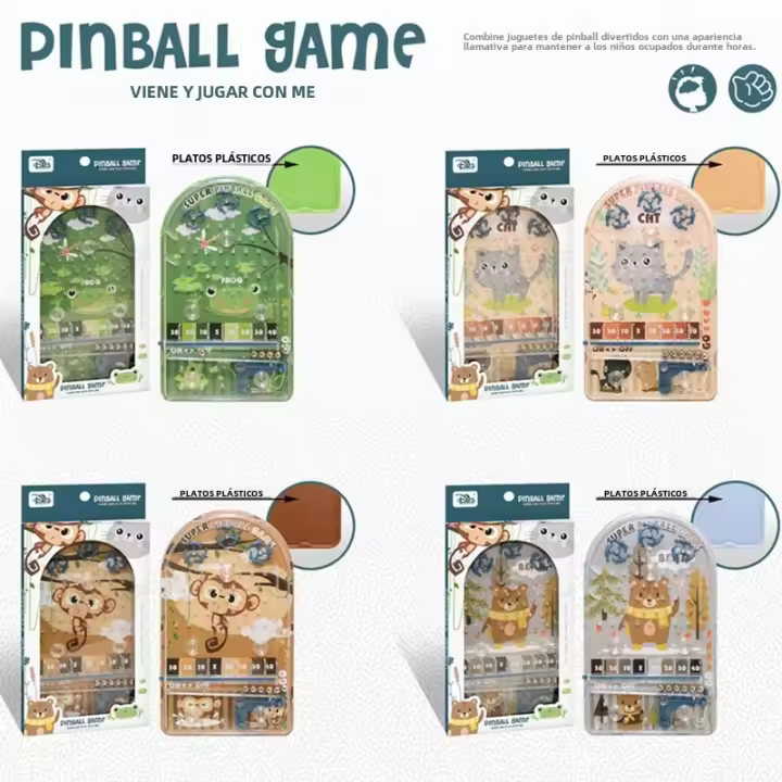 Mini Pinball Juego De Mesa Para Niños Juguetes Educativos Interactivos Con Bolas De Labyrinths Regalo De Cumpleaños Para Niños Mayores De 7 Años - 1