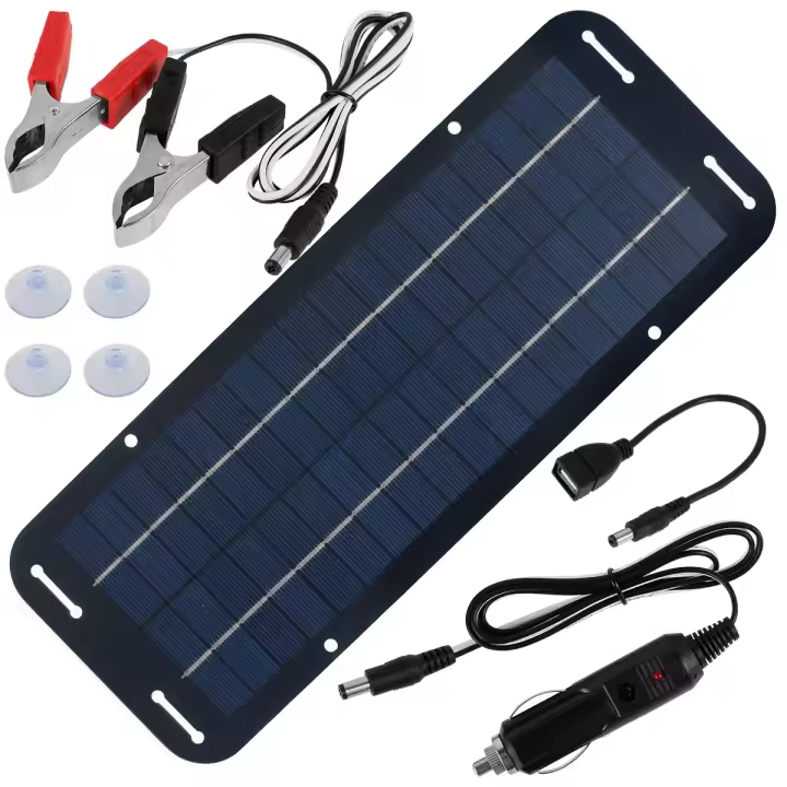 Kit De Panel Solar 12V IP65 Impermeable Cargador De Batería De Coche Eficiente Y Portátil Para Trickle Charging - 1