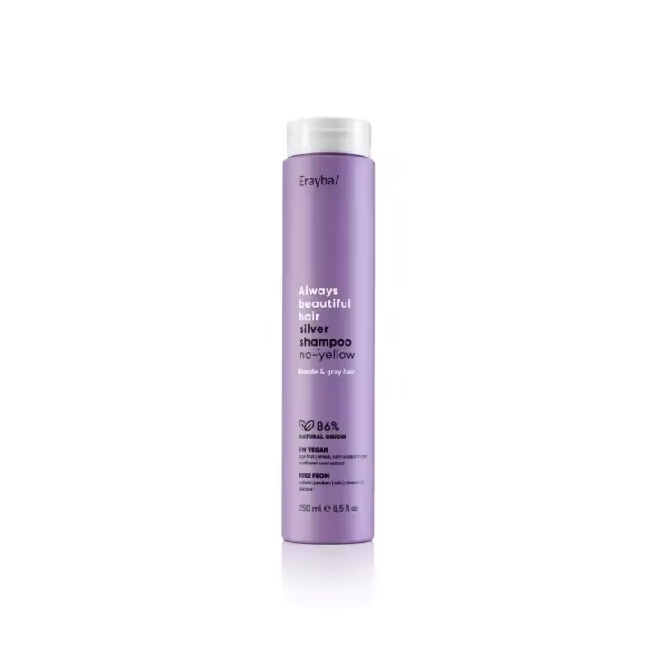 ERAYBA SILVER NO-YELLOW SHAMPOO 250ML. ABH/ ALWAYS BEAUTIFUL HAIR - 1