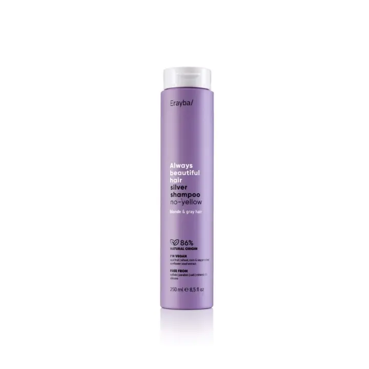 ERAYBA SILVER NO-YELLOW SHAMPOO 250ML. ABH/ ALWAYS BEAUTIFUL HAIR - 1