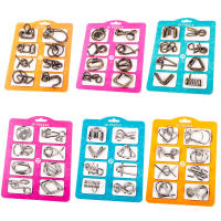 Set De 8 Piezas Rompecabezas Metálico Montessori Juguete Educativo Para Desarrollo De Habilidades Lógicas Y Alivio Del Estrés Adecuado Para Niños Y Adultos - details 0
