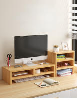 Soporte Ergonómico Para Monitor Y Teclado Organizador De Escritorio Con Almacenamiento Plástico Blanco Y Negro 12 Pulgadas - details 0