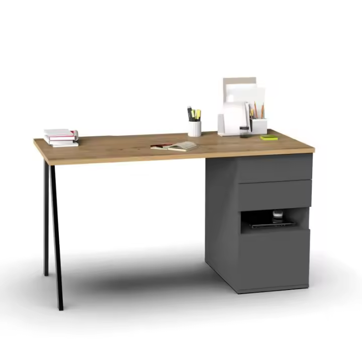 Mesa de Escritorio con Cajonera de 2 Cajones + Puerta Kiroba - PITARCH - 1