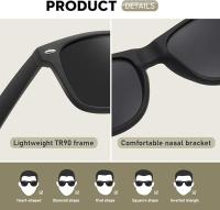 Gafas de Sol polarizadas para hombre y Mujer, rectangulares, retro, Negarras, unisex, Clásicas, ultraligeras - details 1