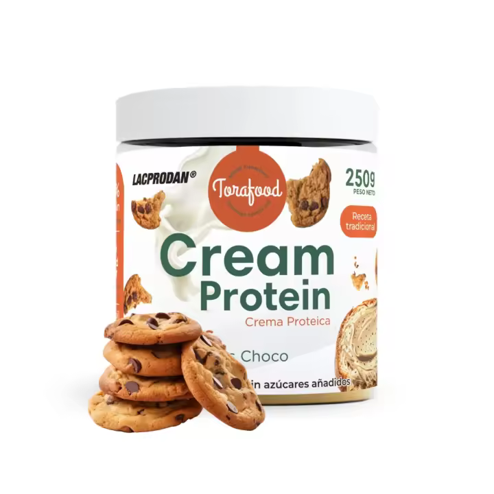Crema Proteica Sabor Cookies Chips | 250 gramos | 20% de proteína | 0% azúcares añadidos | Sin aceite de palma | Torafood - 1