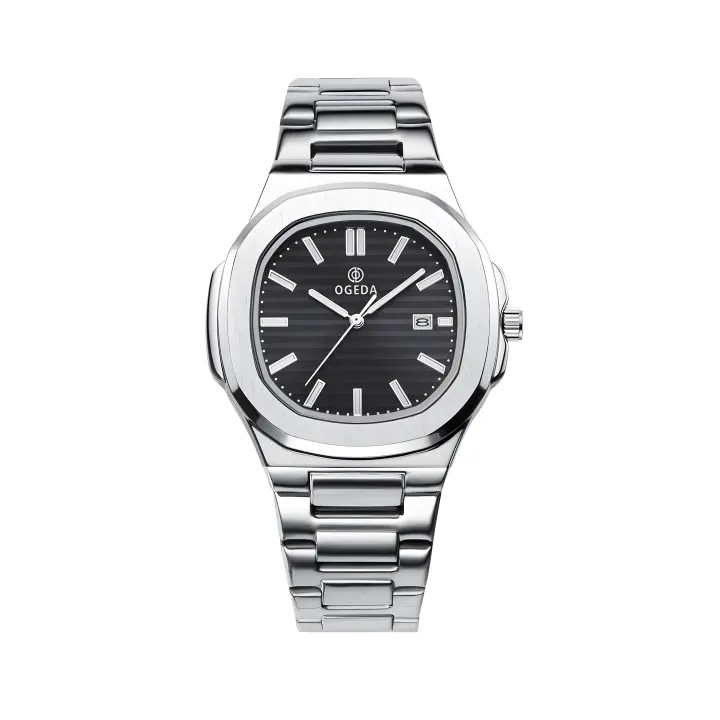 Reloj De Pulsera De Cuarzo Para Hombre OGEDA Diseño Clásico Resistente Al Agua Con Tres Manos Reloj De Business Para El Hombre Militar Material De Pulso De Tungsteno Acero Y Aleación - 1