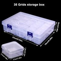 Juego De Cajas De Plástico Cuadradas Transparentes Para Bricolaje Y Pintura De Diamantes Almacenamiento De Joyería Y Rhinestones Tamaño Varía - details 7