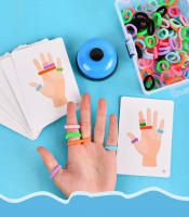 Juguete Educativo Temprano De Entrenamiento Mental Para Niños Anillo De Dedos Con Cuerdas Elásticas Y Campana Juego Interactivo Padre-Madre Y Niños - details 0