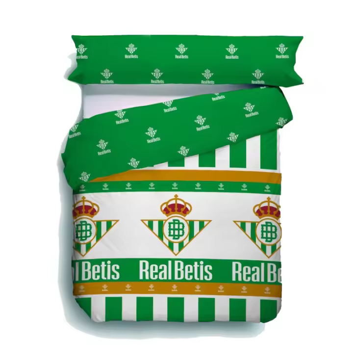 Real Betis Balompié juego de funda nórdica y almohada para cama de 90cm producto oficial. 90FNRB81611 - 1