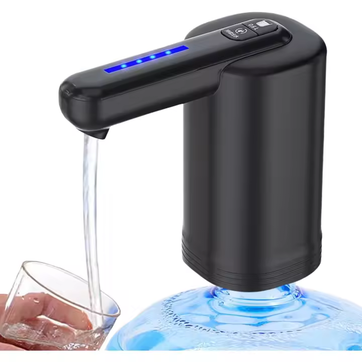 Bomba de botellas de agua, carga USB, bomba automática de agua potable, universal, eléctrica y portátil, dispensador de agua eléctrico, carga por USB, camping, escuela, oficina, cocina, hogar - 1