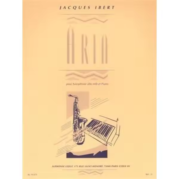 Ibert, Jacques. Aria pour Saxophone alto et Piano - 1