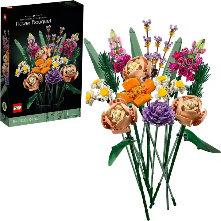 LEGO Botanical Ramo de Flores, Maqueta para Construir para Adultos, Plantas Artificiales, Regalo para Mujeres y Hombres, Detalle de San Valentín para Madres, Hermanas, Novias y Parejas 10280 - 1