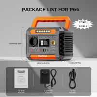 Flashfish P66 Estación de Energía Portátil, Generador Exterior de 300W y 230.88Wh, 8 Salidas, USB-C QC3.0, Onda Sinusoidal Pura, Carga Solar, Linterna de Emergencia, Ideal para Hogar, Camping y Viajes - details 8