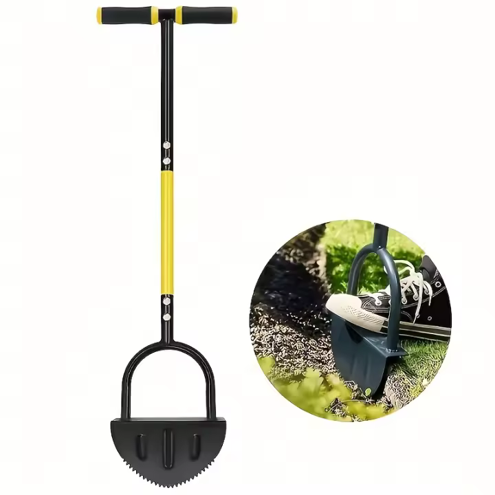 Afilador De Césped Manual En Forma De Luna Mitad Con Borde Serrado Herramienta De Poda De Mano Para Jardín - 1